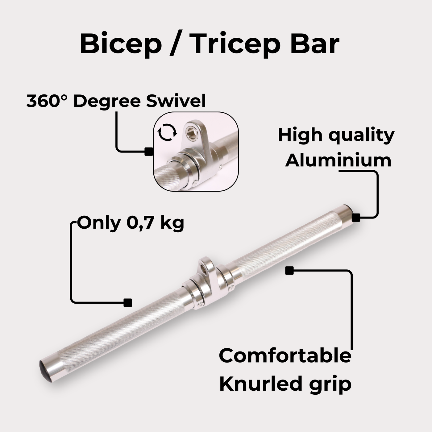 Aluminum Bicep / Tricep Bar