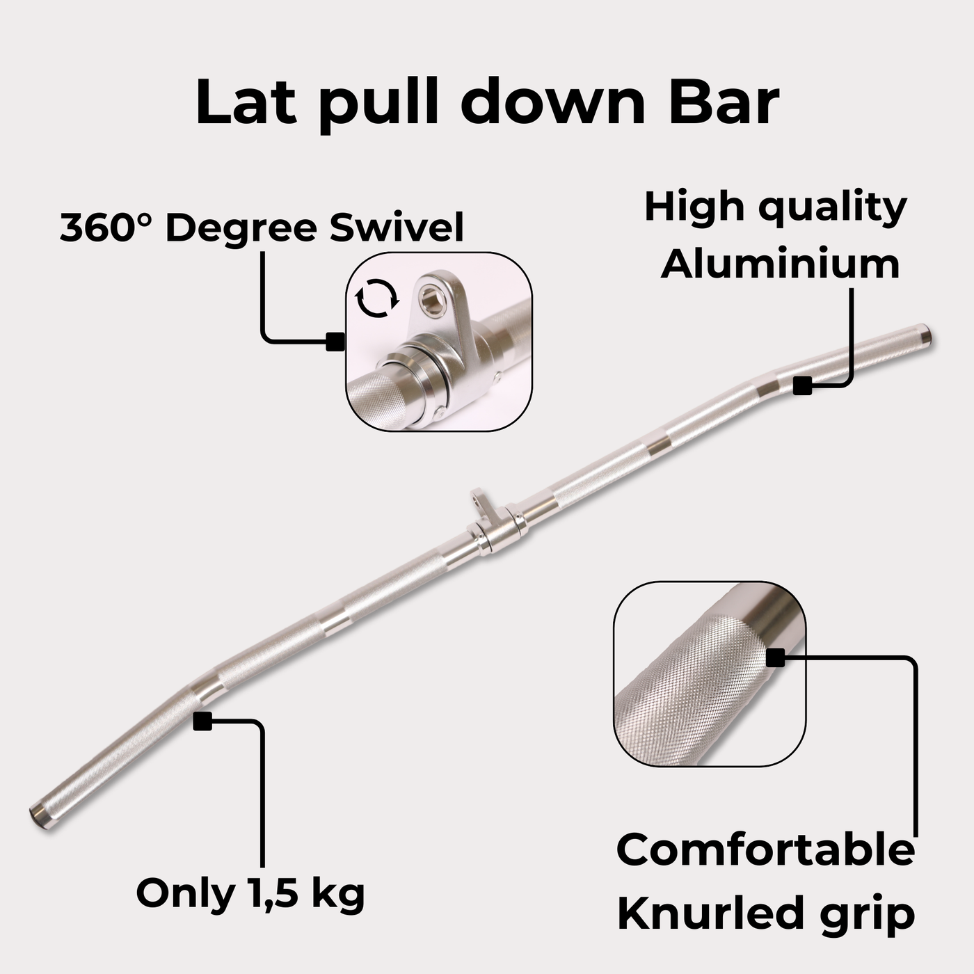 Aluminium Lat Pulldown Bar